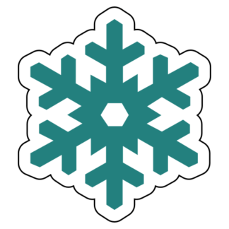 Snow Flake Sticker (Turquoise)